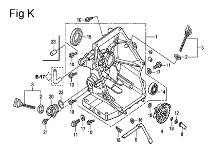Fig-11 Diagram and Parts List for GC160 Type QHEB Honda Engine