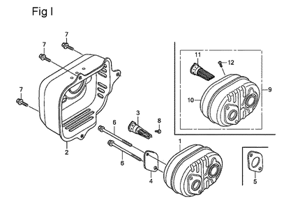 Fig-9 Diagram and Parts List for GSV190LA Type S3A Honda Engine