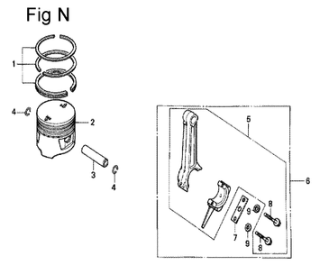 Fig-14 Diagram and Parts List for G100K2 Type SJ2 Honda Engine