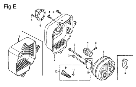 Fig-5 Diagram and Parts List for GCV160 Type N2 Honda Engine