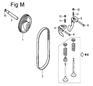 Fig-13 Diagram and Parts List for GC135 Type WME1 Honda Engine