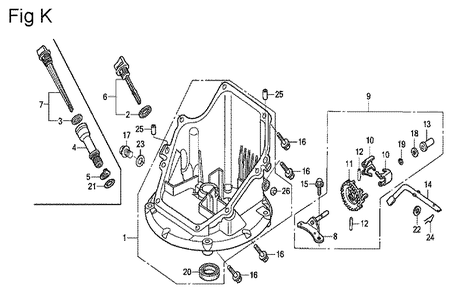 Fig-11 Diagram and Parts List for GSV190A Type N2U Honda Engine