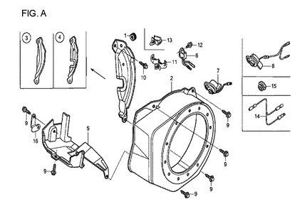 Fig-1 Diagram and Parts List for GX120T1 Type QXBR Honda Engine