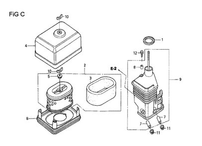 Fig-13 Diagram and Parts List for GX160U1 Type VHH4 Honda Engine