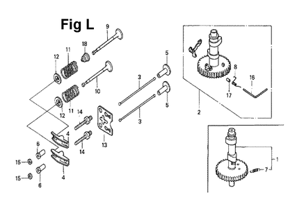 Fig-9 Diagram and Parts List for GXV140 Type A1K Honda Engine