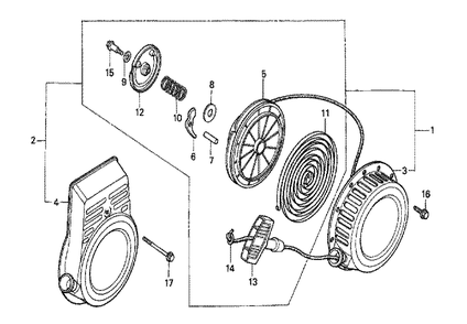 Fig-0 Diagram and Parts List for G100K1 Type SD Honda Engine