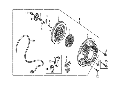 Fig-0 Diagram and Parts List for GX270T Type QN Honda Engine