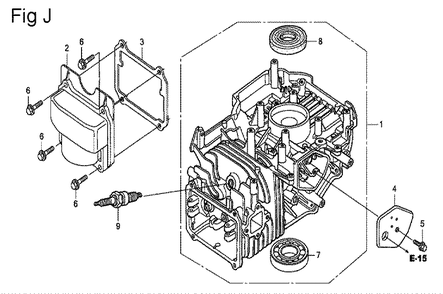 Fig-10 Diagram and Parts List for GSV190A Type S3A Honda Engine