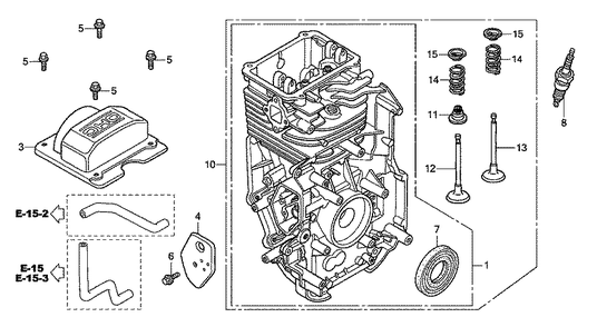 Fig-0 Diagram and Parts List for GC160A Type MHA2 Honda Engine