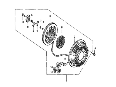 Fig-0 Diagram and Parts List for GX240K1 Type EDT6 Honda Engine