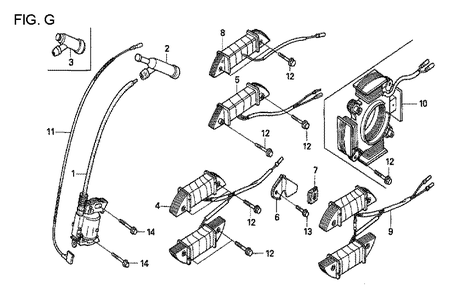 Fig-14 Diagram and Parts List for GX160U1 Type QCL Honda Engine