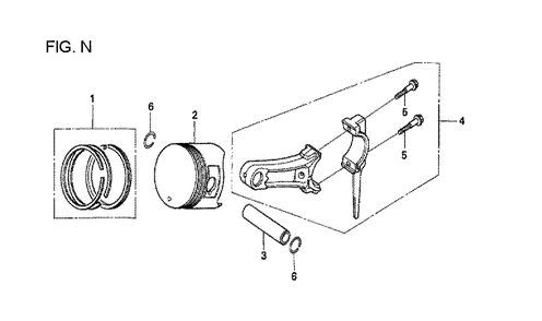 Fig-7 Diagram and Parts List for GX160U1 Type QCL Honda Engine