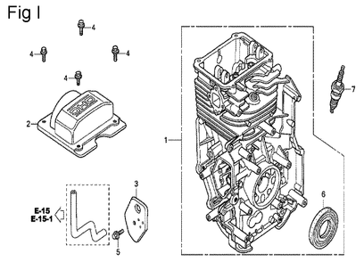 Fig-9 Diagram and Parts List for GC190A Type SHE6 Honda Engine