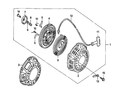 Fig-0 Diagram and Parts List for GX160U1 Type HX26 Honda Engine