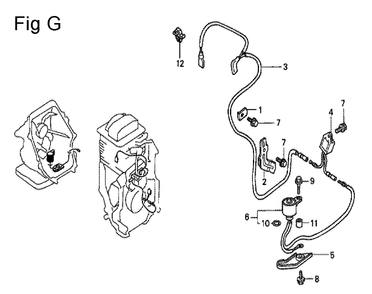 Fig-7 Diagram and Parts List for GC160 Type VX Honda Engine