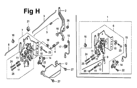 Fig-10 Diagram and Parts List for GXV160UH2 Type SFY1 Honda Engine