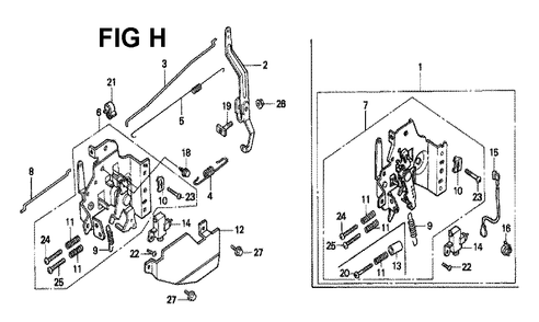 Fig-1 Diagram and Parts List for GXV160 Type N1 Honda Engine