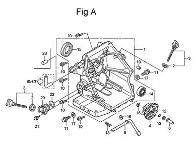 Fig-1 Diagram and Parts List for GC160 Type QHA2 Honda Engine