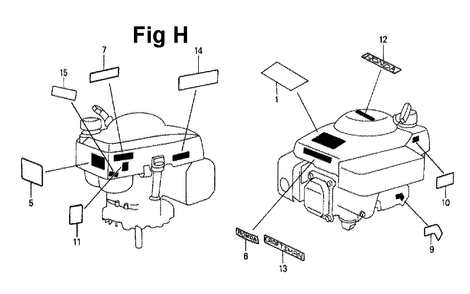Fig-7 Diagram and Parts List for GXV140 Type A2 Honda Engine
