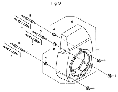 Fig-7 Diagram and Parts List for GC160LA Type QHC Honda Engine