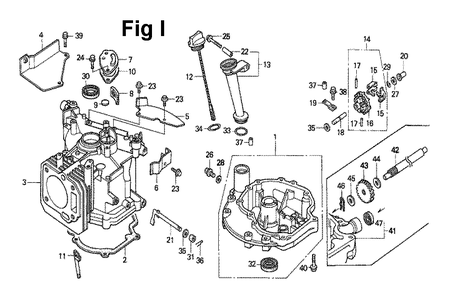 Fig-10 Diagram and Parts List for GXV140 Type A1K Honda Engine