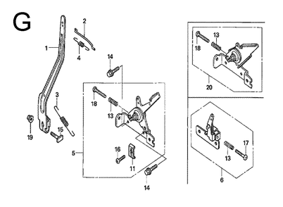 Fig-7 Diagram and Parts List for GX100 Type SA2 Honda Engine