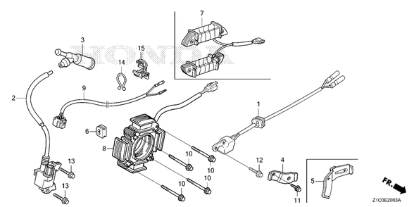 Ignition Coil (4) Diagram and Parts List for GX390UT2 (Type  SCC/B)(GCBCT-1000001 - 3485996) Honda Engine