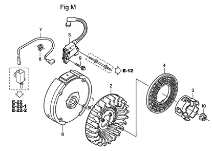 Fig-13 Diagram and Parts List for GC160LA Type QHA Honda Engine