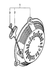 Fig-0 Diagram and Parts List for GC135 Type QHEB Honda Engine