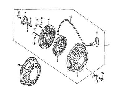 Fig-0 Diagram and Parts List for GX160U1 Type EMA2 Honda Engine