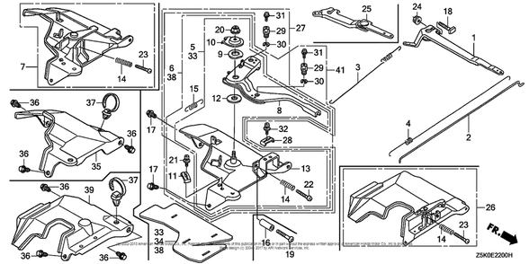 Control Diagram and Parts List for GX270UT2 (typeSMRB)(GCBGT-1000001) Honda Engine