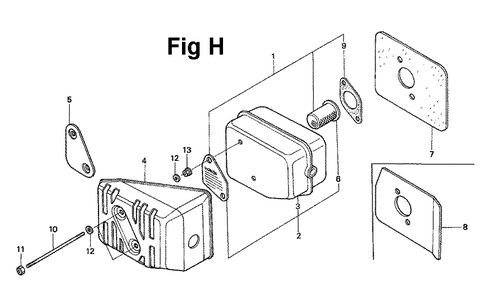 Fig-8 Diagram and Parts List for GXV120 Type A12 Honda Engine