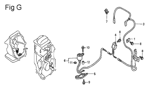 Fig-7 Diagram and Parts List for GS190A Type VXA Honda Engine