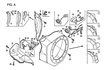 Fig-8 Diagram and Parts List for GX160U1 Type QCL Honda Engine