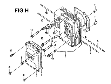 Fig-8 Diagram and Parts List for GVX160H2 Type A1S Honda Engine