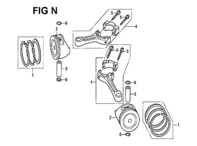 Fig-10 Diagram and Parts List for GXV530 U3-1070150 Honda Engine