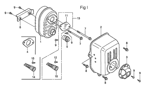 Fig-9 Diagram and Parts List for GC190A Type QEA Honda Engine