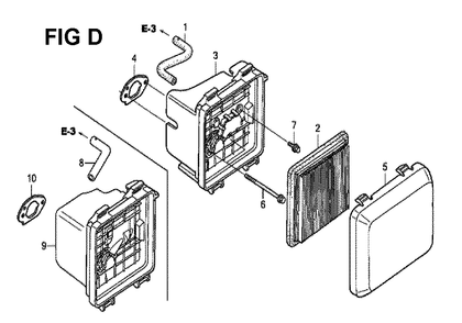 Fig-4 Diagram and Parts List for GCV190LA Type S3L Honda Engine