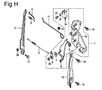 Fig-8 Diagram and Parts List for GC135 Type PXU Honda Engine
