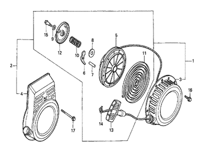 Fig-0 Diagram and Parts List for G100K1 Type WD Honda Engine
