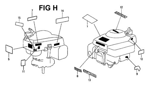 Fig-9 Diagram and Parts List for GXV140 Type N2 Honda Engine