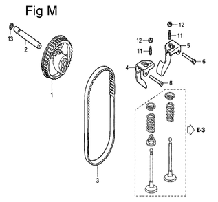 Fig-13 Diagram and Parts List for GC160 Type VHJ Honda Engine