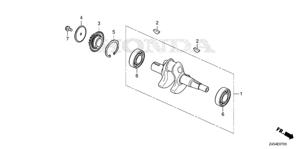 Part Location Diagram of 13620-ZDY-000 Honda Pulley Comp