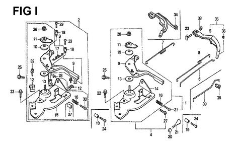 Fig-9 Diagram and Parts List for GX120K1 Type SJ Honda Engine