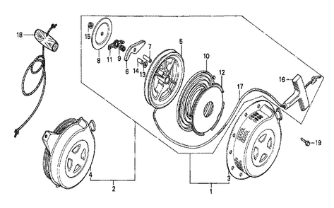 Fig-0 Diagram and Parts List for GX110 Type VA Honda Engine