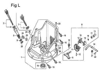 Fig-12 Diagram and Parts List for GCV160A Type E5A4 Honda Engine