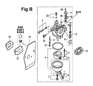 Fig-2 Diagram and Parts List for GXV160UH2 Type N5AH Honda Engine