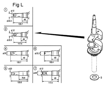 Fig-12 Diagram and Parts List for GCV190A Type S3A Honda Engine