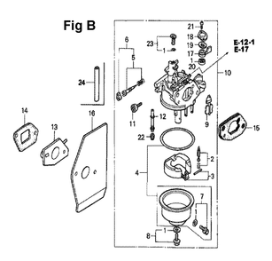 Fig-10 Diagram and Parts List for GXV160K1 Type N1 Honda Engine