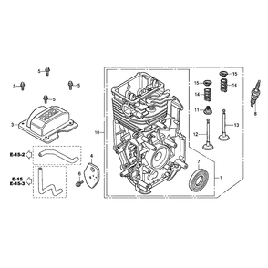 Fig-0 Diagram and Parts List for GC135 Type QHA Honda Engine